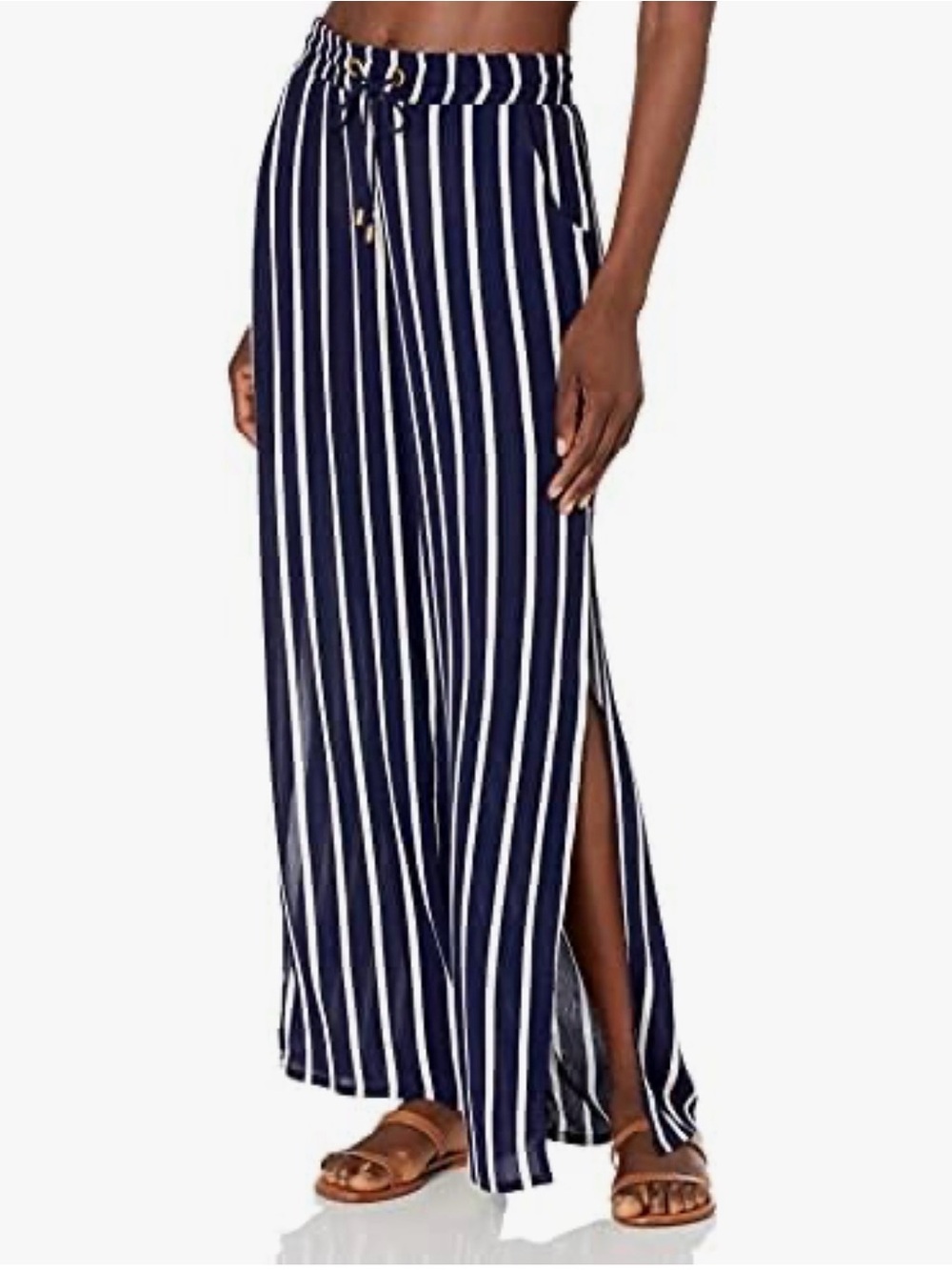 NWT La Blanca Women's Tie Front Side Slit Pant Swim Cover-up XS